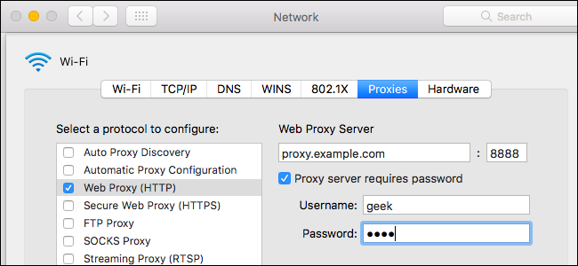 Proxy mac app store settings